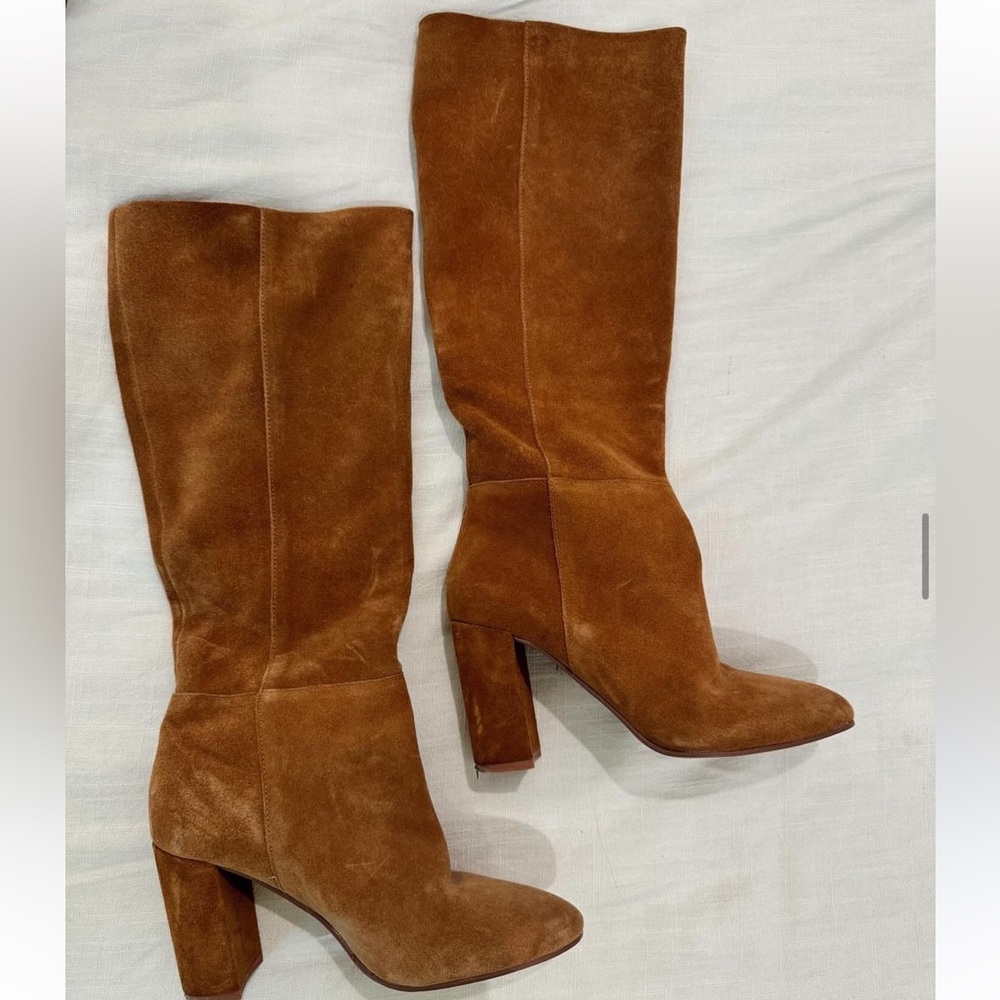 Chinese Laundry suede boots! tan/brown! size 7